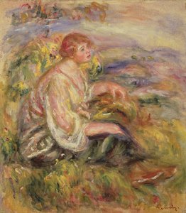 丘の中腹の女性、1916〜18年頃